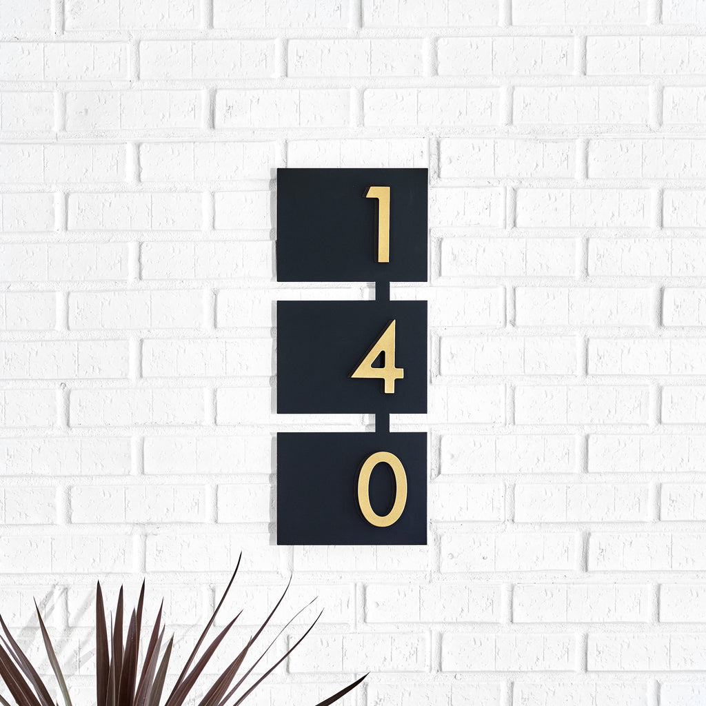 Vertical Rosedale Address Sign - Mod Mettle