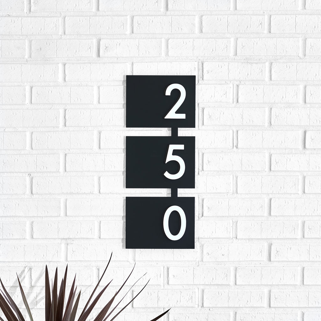 Vertical Rosedale Address Sign - Mod Mettle