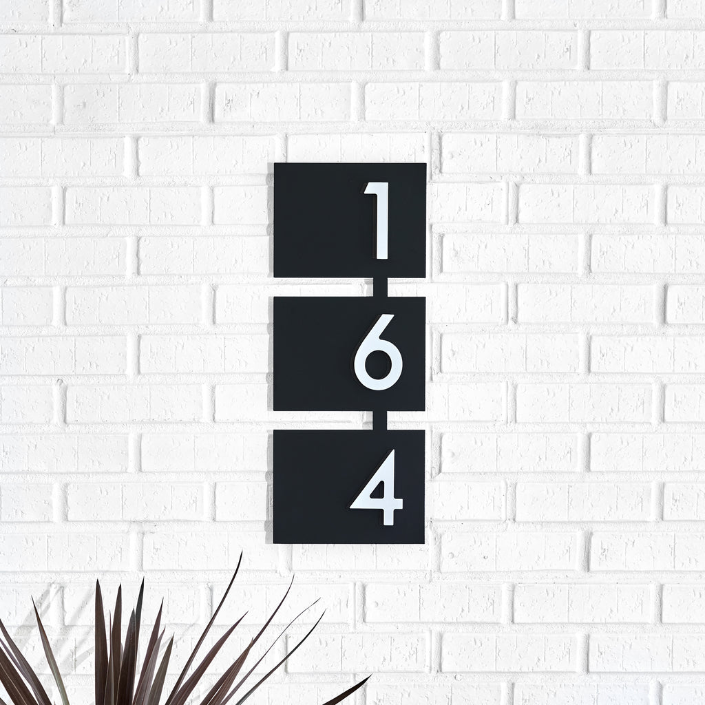 Vertical Rosedale Address Sign - Mod Mettle