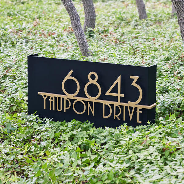 Lake Creek Yard Sign with Street Name - Mod Mettle