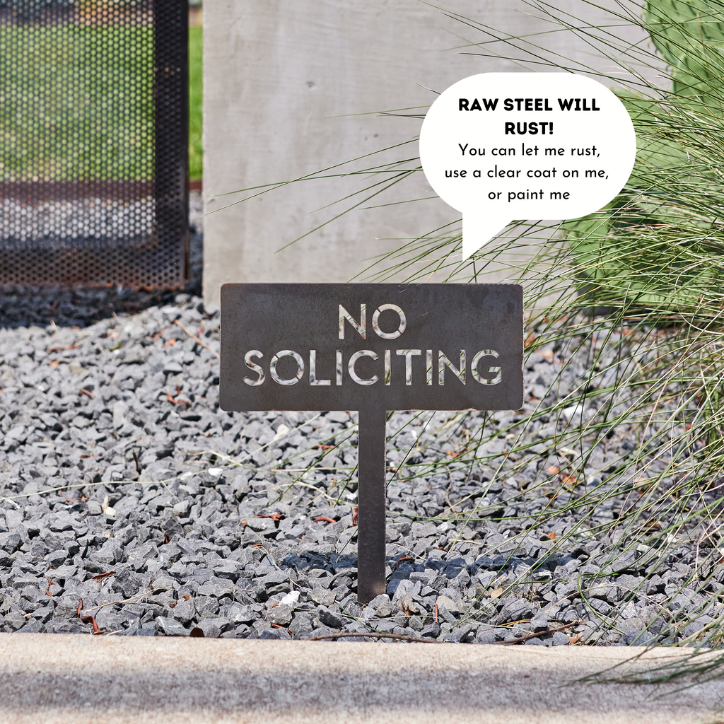 No Soliciting Yard Sign - Mod Mettle
