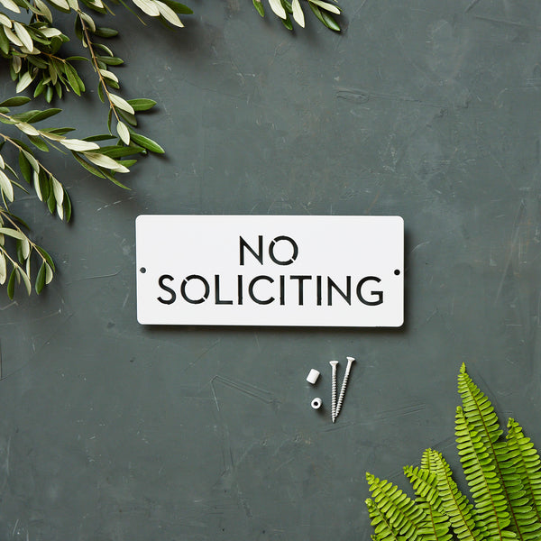 No Soliciting Wall Sign - Mod Mettle