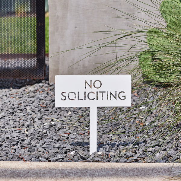 No Soliciting Yard Sign - Mod Mettle