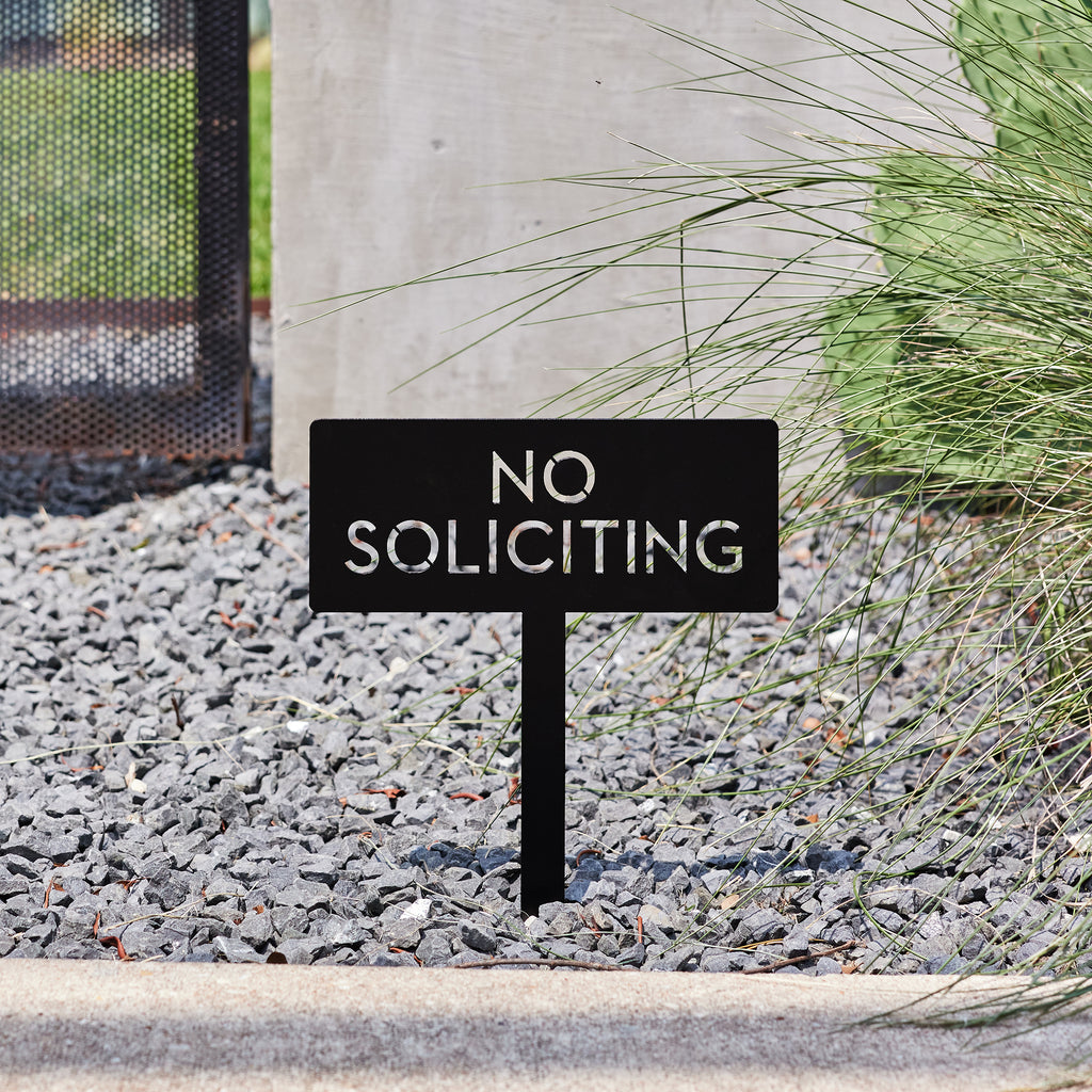 No Soliciting Yard Sign - Mod Mettle