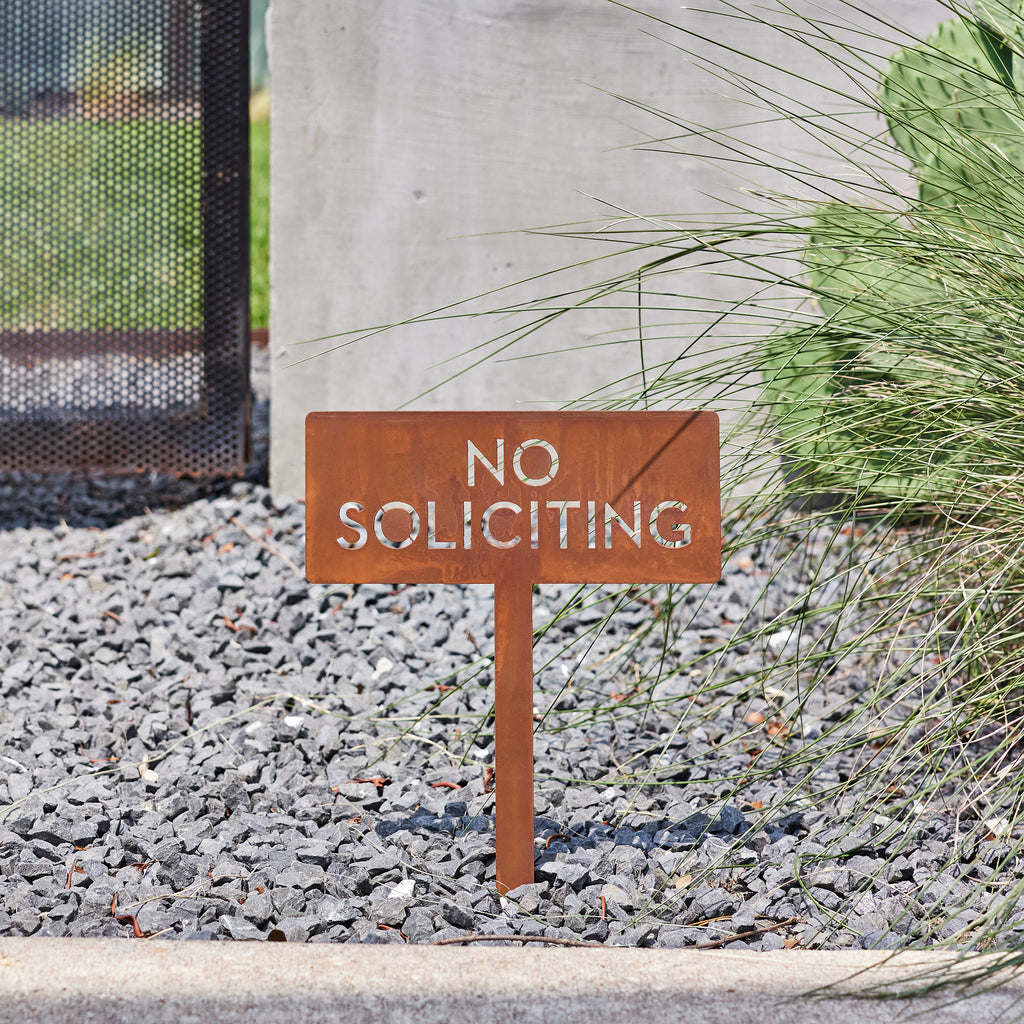 No Soliciting Yard Sign - Mod Mettle
