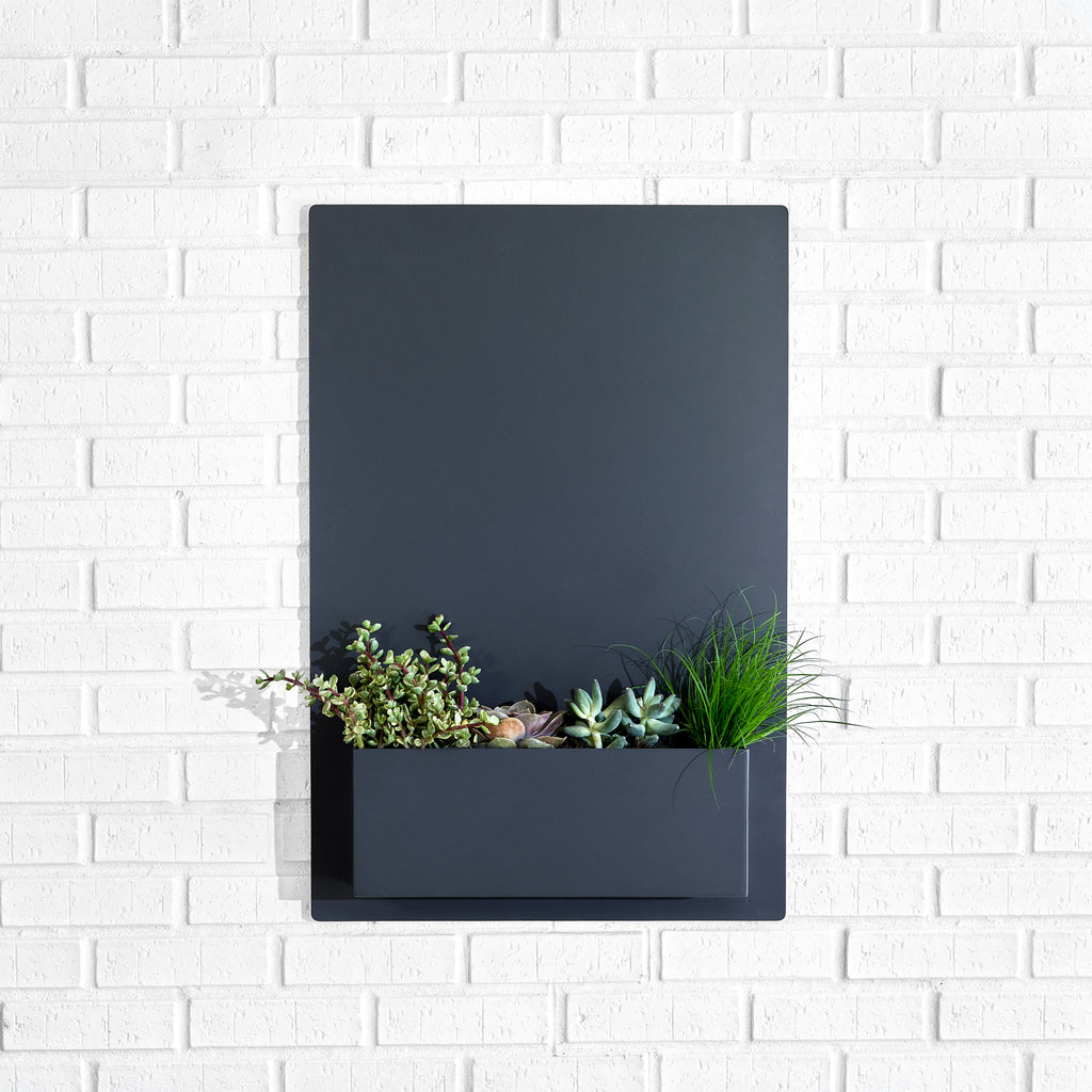 Sucker for Succulents Planter (30"H x 20"W) w/ Silver, White, Black or Brass Numbers - Mod Mettle