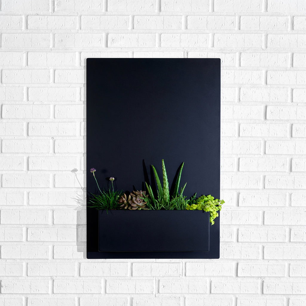Sucker for Succulents Planter (30"H x 20"W) w/ Silver, White, Black or Brass Numbers - Mod Mettle