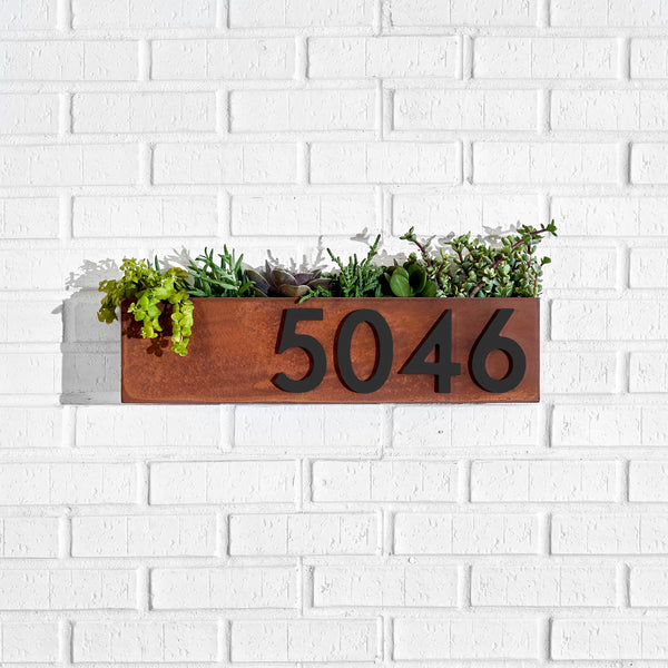 Clarkesville Planter with Brass, Black, Silver or White Numbers - Mod Mettle