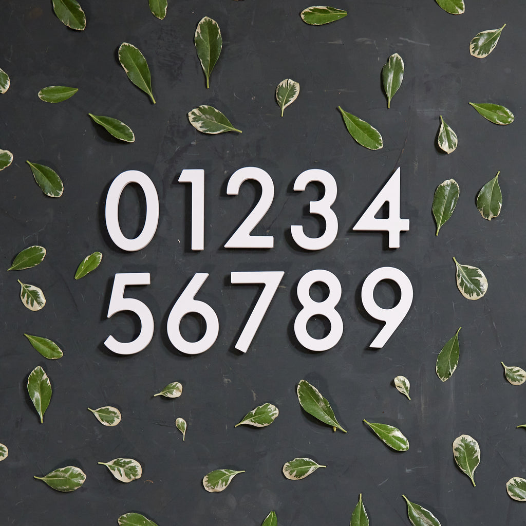 White Magnetic Address Numbers - Mod Mettle