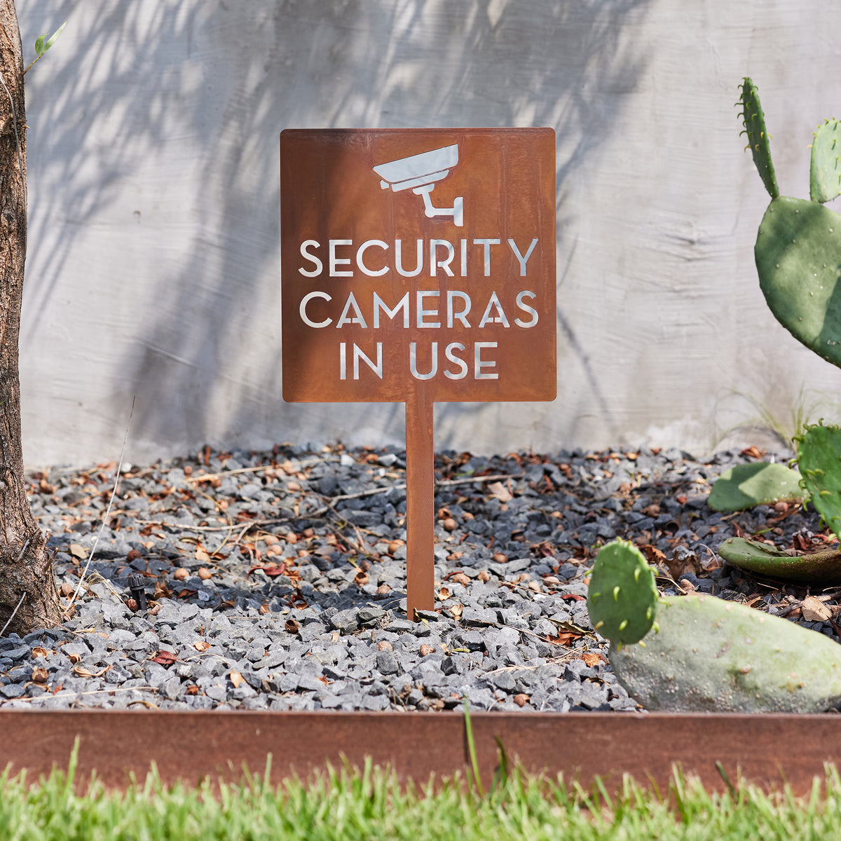 Rusty Camera. Sign Security Camera Yard Sign | Mod Mettle