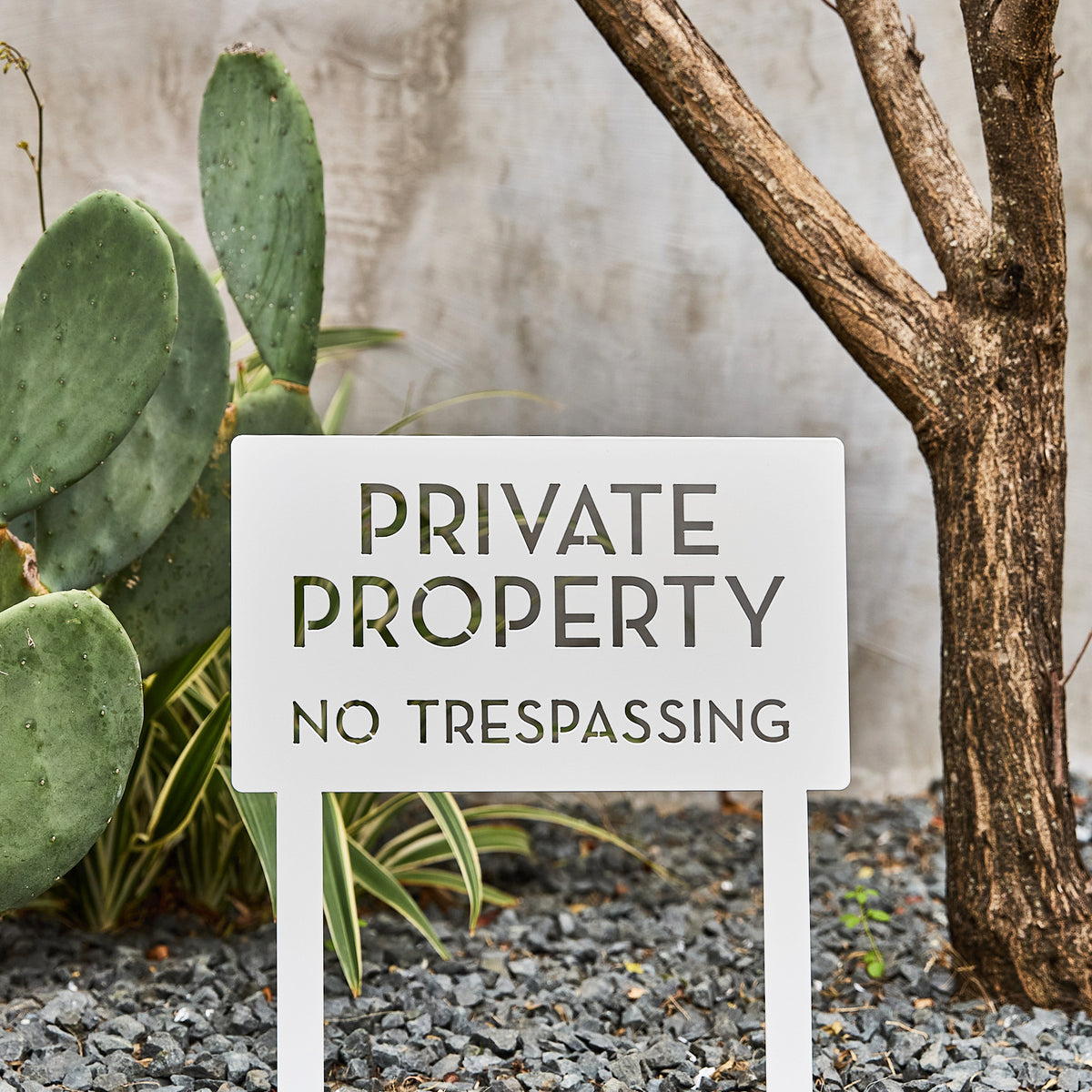 Mod Property. Sign Private Property No Trespassing Yard Sign | Mod Mettle