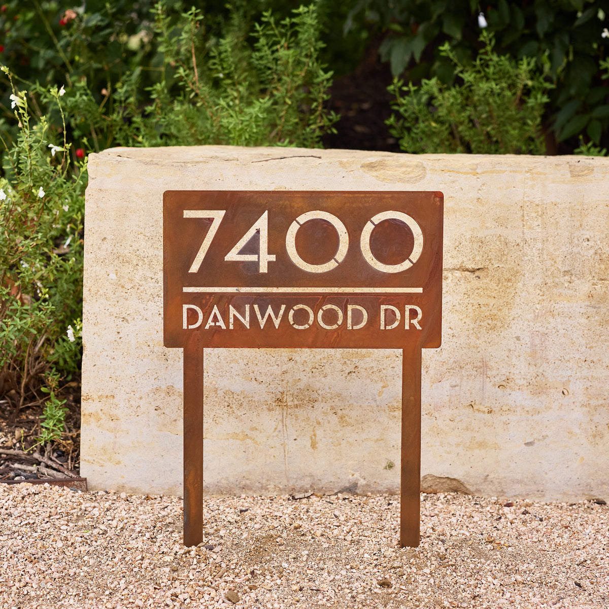 Customizable Steel Address Yard Sign - 2 Sizes Available | Mod Mettle