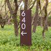 Oak Knoll XL Yard Sign w/ 6"H Silver, White, Black or Brass Numbers - Mod Mettle
