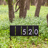 Rock Rose Yard Sign w/ Silver, White, Black or Brass Numbers - Mod Mettle