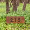 Rock Rose Yard Sign w/ Silver, White, Black or Brass Numbers - Mod Mettle