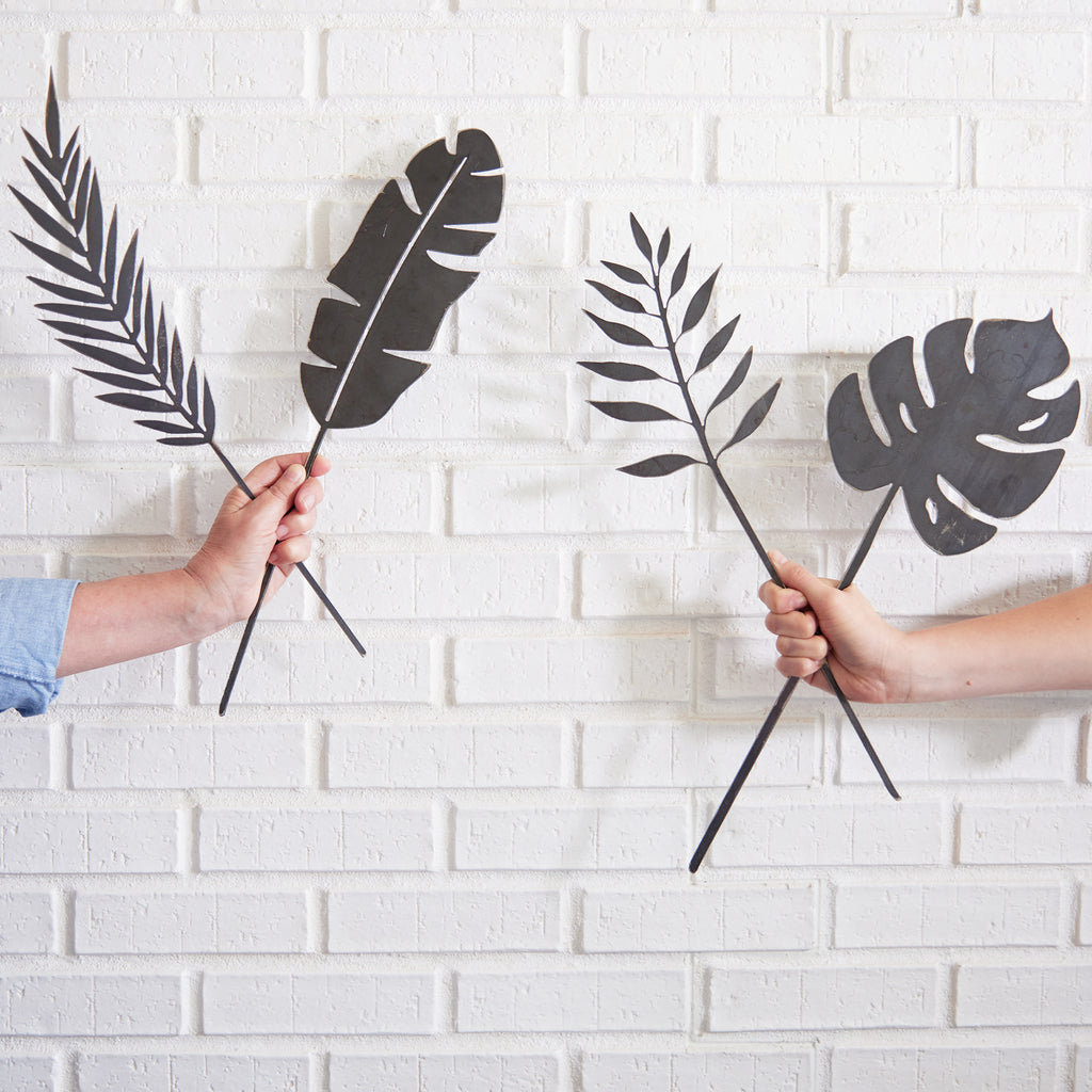 Raw Steel Tropical Leaves - Mod Mettle