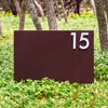 Riverside Yard Sign w/ 6"H Silver, White, Black or Brass Numbers - Mod Mettle