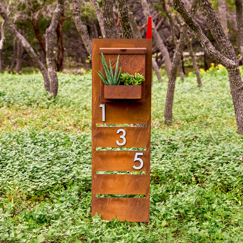 Barton Creek Mailbox Stand w/ Mailbox Included - Mod Mettle