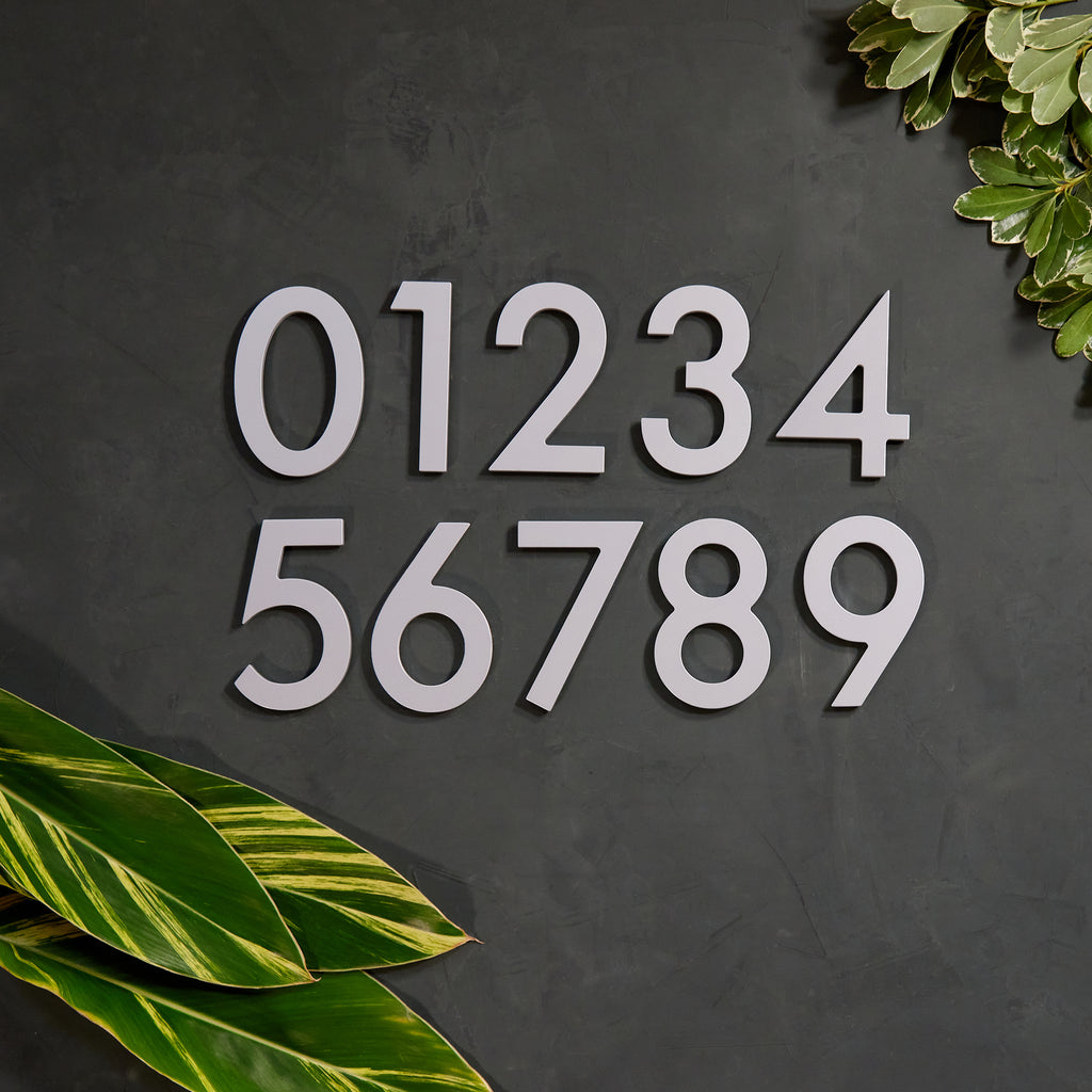 Silver Magnetic Address Numbers - Mod Mettle