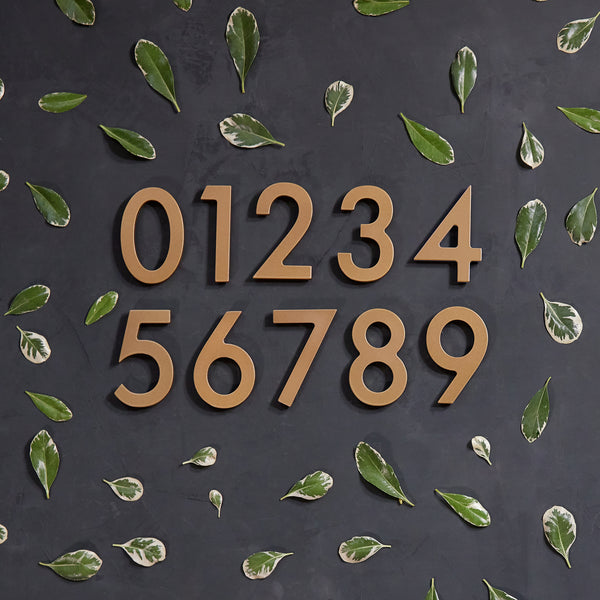 Brass Magnetic Address Numbers - Mod Mettle